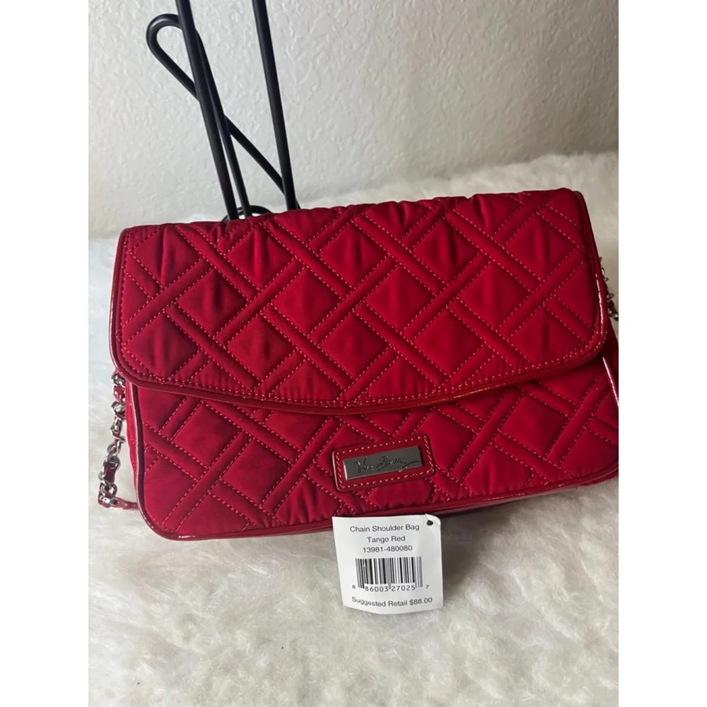 VERA BRADLEY CHAIN SHOULDER BAG PURSE IN BEAUTIFUL STYLISH 